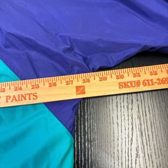 Vintage 80's Woolrich L/XL? Sea Jade Full Zip Colorblock Windbreaker Jacket - Picture 6 of 8